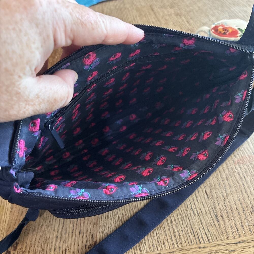 Vera Bradley Crossbody Bag Purse Handbag Tote Small RFID NAVY BLUE - Picture 9 of 9